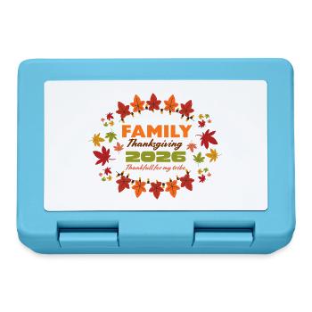 Familien-Thanksgiving 2026 Leaf Burst - Brotdose - Saphirblau - Vorne
