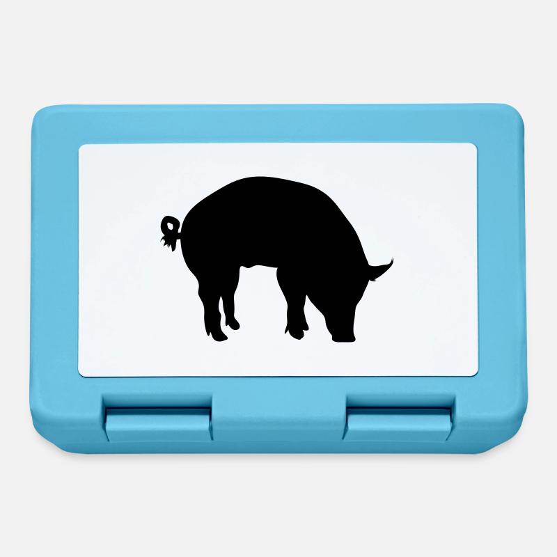 pig - Lunchbox - sapphire blue