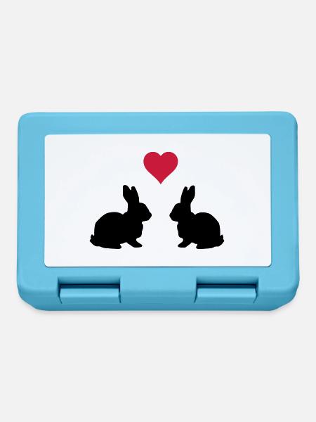 Love Hasen - Brotdose - Saphirblau