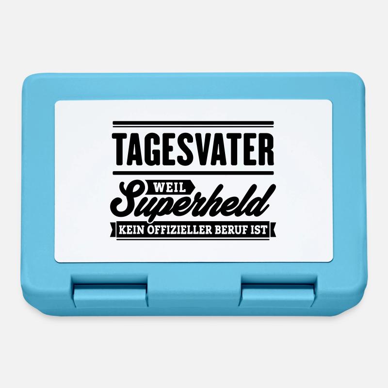 Superheld Tagesvater - Brotdose - Saphirblau