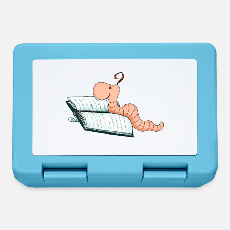 Bookworm Willi - Boîte à goûter - bleu saphir