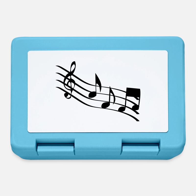 music notes - Lunchbox - sapphire blue