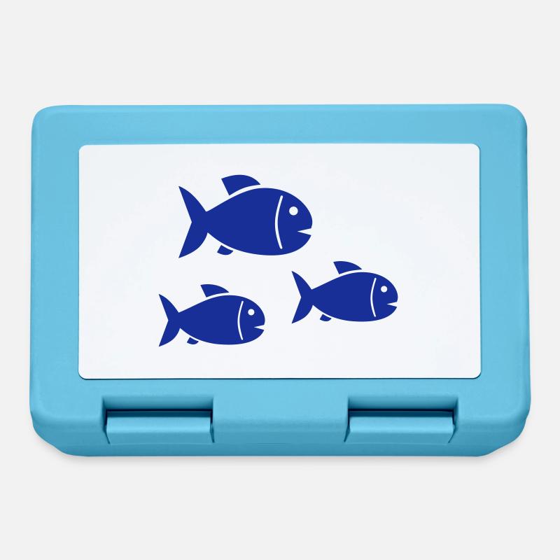 Poissons - Boîte à goûter - bleu saphir