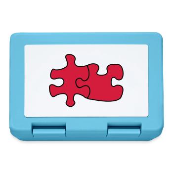 puzzle1 - Boîte à goûter - bleu saphir - Devant