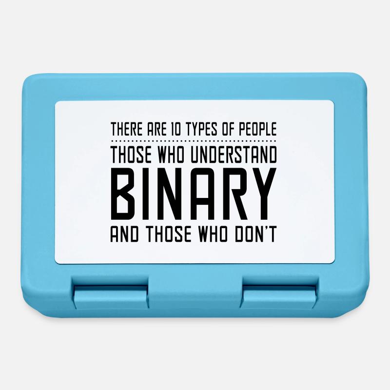 10 Types of People. Those who understand binary - Lunchbox - sapphire blue