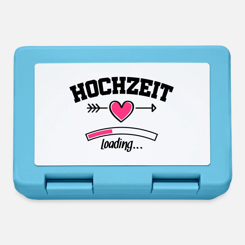 hochzeit loading herz - Brotdose - Saphirblau