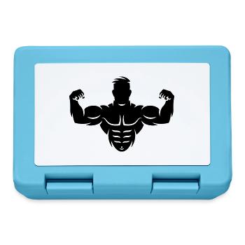 Bodybuilder (Culturisme / Biceps / Biscoteau) - Boîte à goûter - bleu saphir - Devant