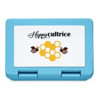 happycultrice - Boîte à goûter - bleu saphir - Devant
