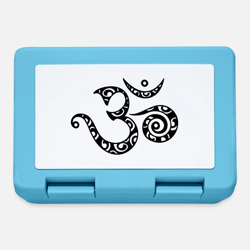 Om, mantra, motif, 23 couleurs sélectionnable librement - Boîte à goûter - bleu saphir