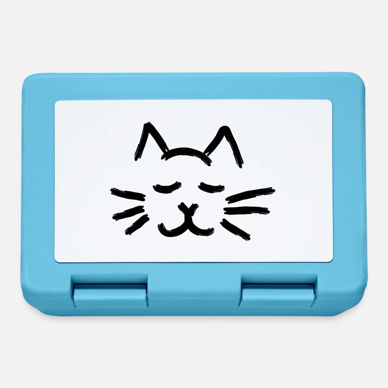 Chat Zen - Boîte à goûter - bleu saphir