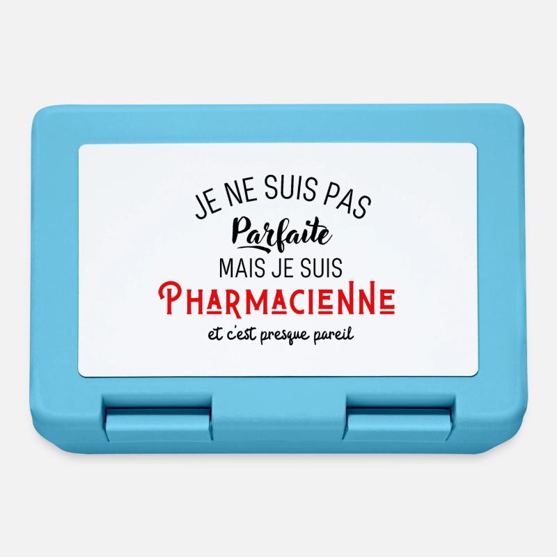 Pas parfaite mais pharmacienne - Boîte à goûter - bleu saphir