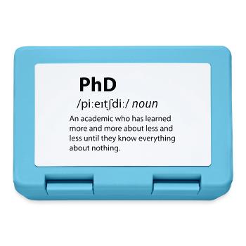 PhD Funny Dictionary Definition - Lunchbox - sapphire blue - Front