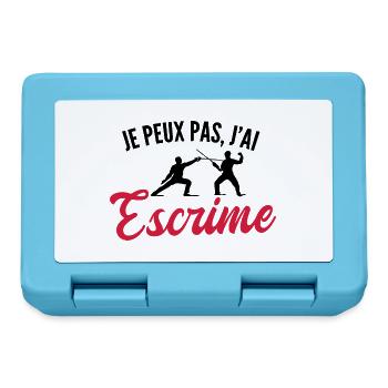 je peux pas j ai escrime - Boîte à goûter - bleu saphir - Devant