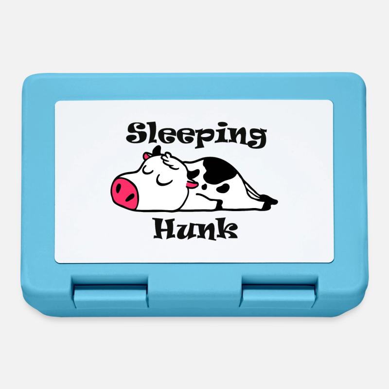 Sleeping Hunk Crow - Lunchbox - sapphire blue