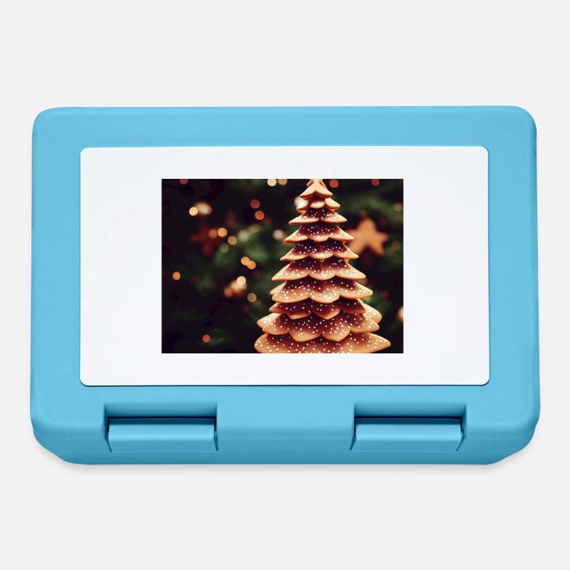 Gingerbread Christmas Tree - Lunchbox - sapphire blue