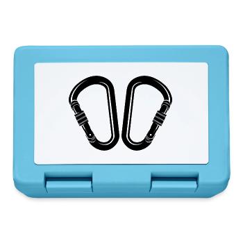 Retro Graphic Climbing Bouldering Rock Climber Mou - Brotdose - Saphirblau - Vorne