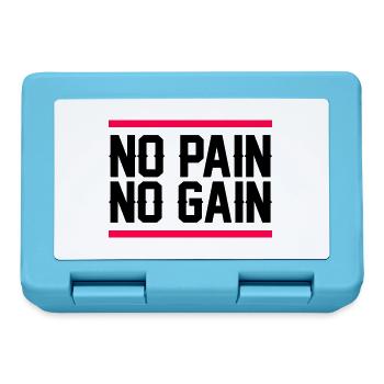no pain no gain - Brotdose - Saphirblau - Vorne