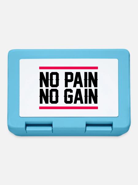 no pain no gain - Brotdose - Saphirblau