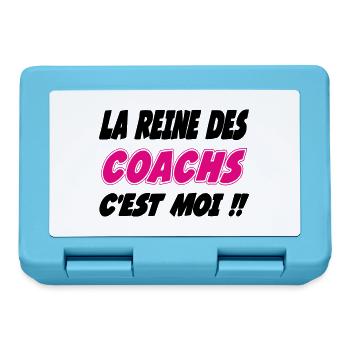 La reine des COACHS c'est moi !!! - Boîte à goûter - bleu saphir - Devant