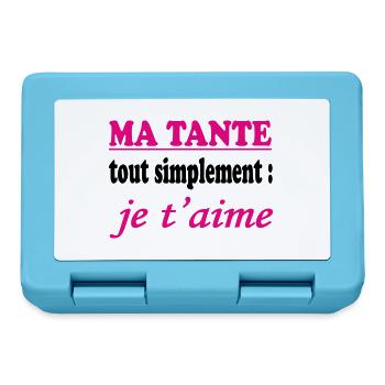 MA TANTE tout simplement je t'aime - Boîte à goûter - bleu saphir - Devant