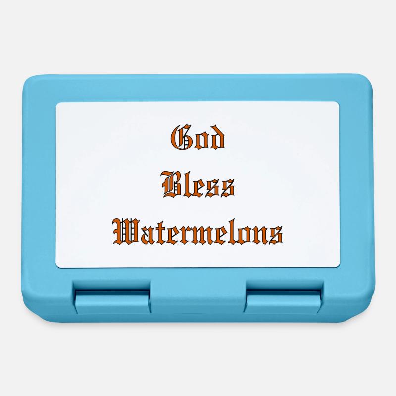 GodBlessWatermelons - Lunchbox - sapphire blue