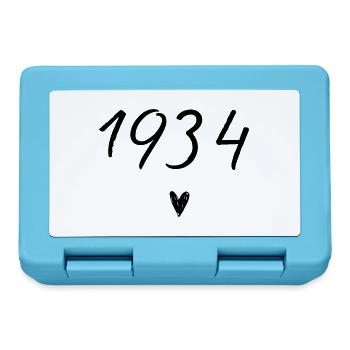 1934 Herzgeburtstag - Brotdose - Saphirblau - Vorne