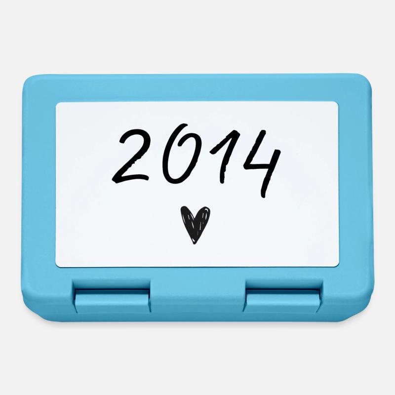 2014 coeur anniversaire - Boîte à goûter - bleu saphir
