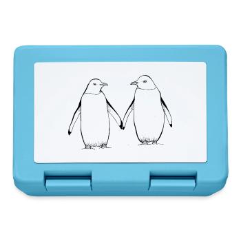 Tag der Pinguine - Brotdose - Saphirblau - Vorne