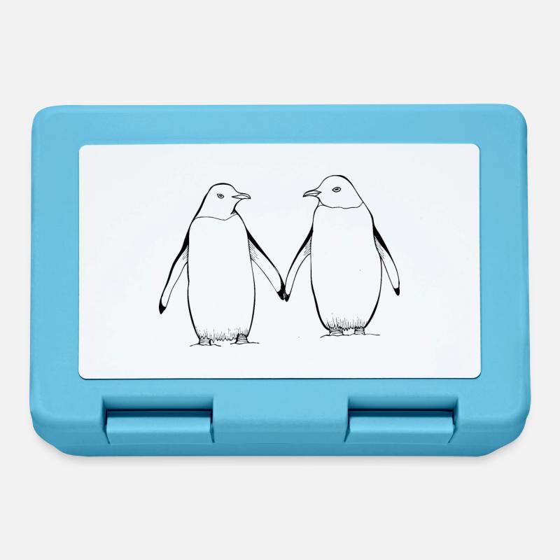 Tag der Pinguine - Brotdose - Saphirblau