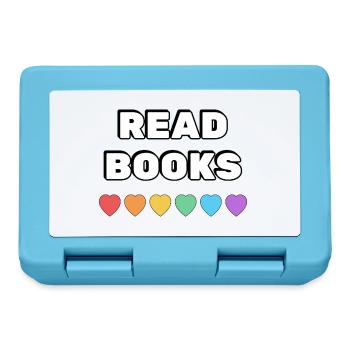 Lire des livres Rainbow Hearts - Boîte à goûter - bleu saphir - Devant