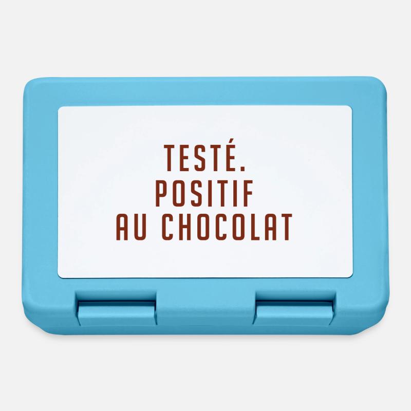 testé | positif au chocolat - Boîte à goûter - bleu saphir
