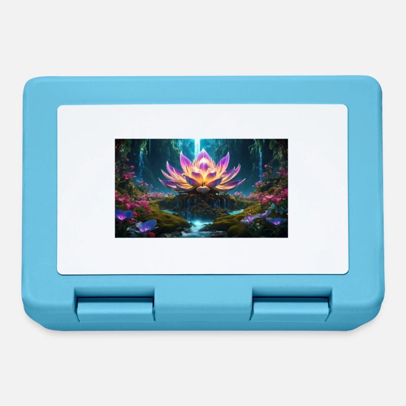 Lotus Blossom - Lunchbox - sapphire blue