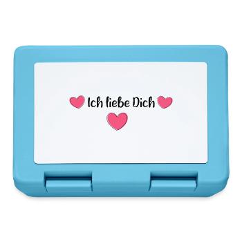 Valentinstag Geschenk Valentinstag - Brotdose - Saphirblau - Vorne