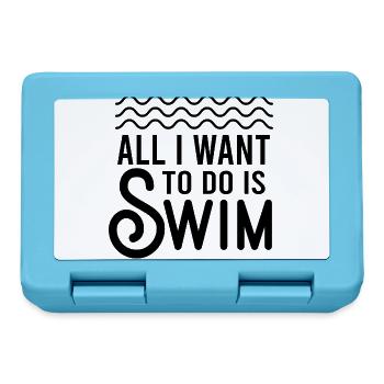 Alles, was ich tun möchte, ist schwimmen - Brotdose - Saphirblau - Vorne
