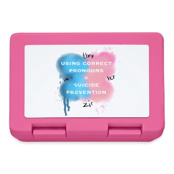 transgender suicide prevention - Lunchbox - pink - Front