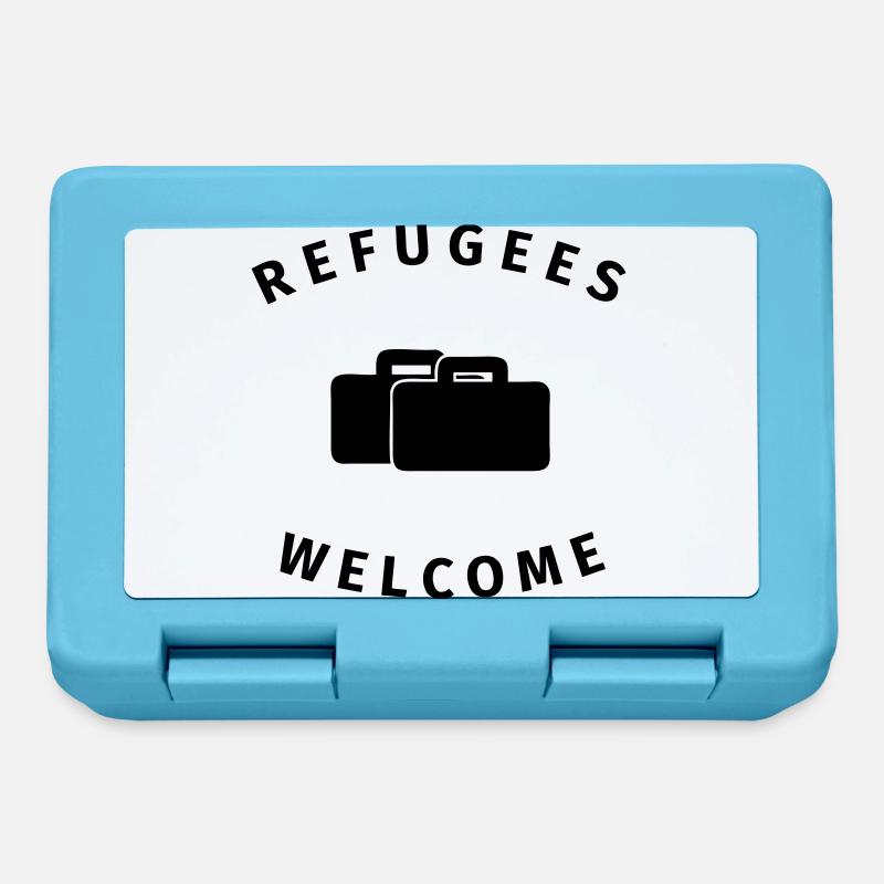 refugees welcome - Lunchbox - sapphire blue