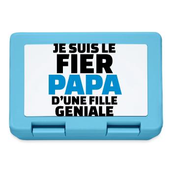 le fier papa d'une fille géniale - Boîte à goûter - bleu saphir - Devant