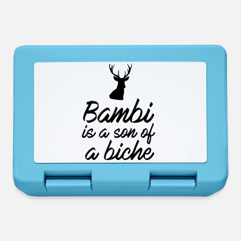 Bambi ist ein Sohn einer Damhirschkuh - Brotdose - Saphirblau