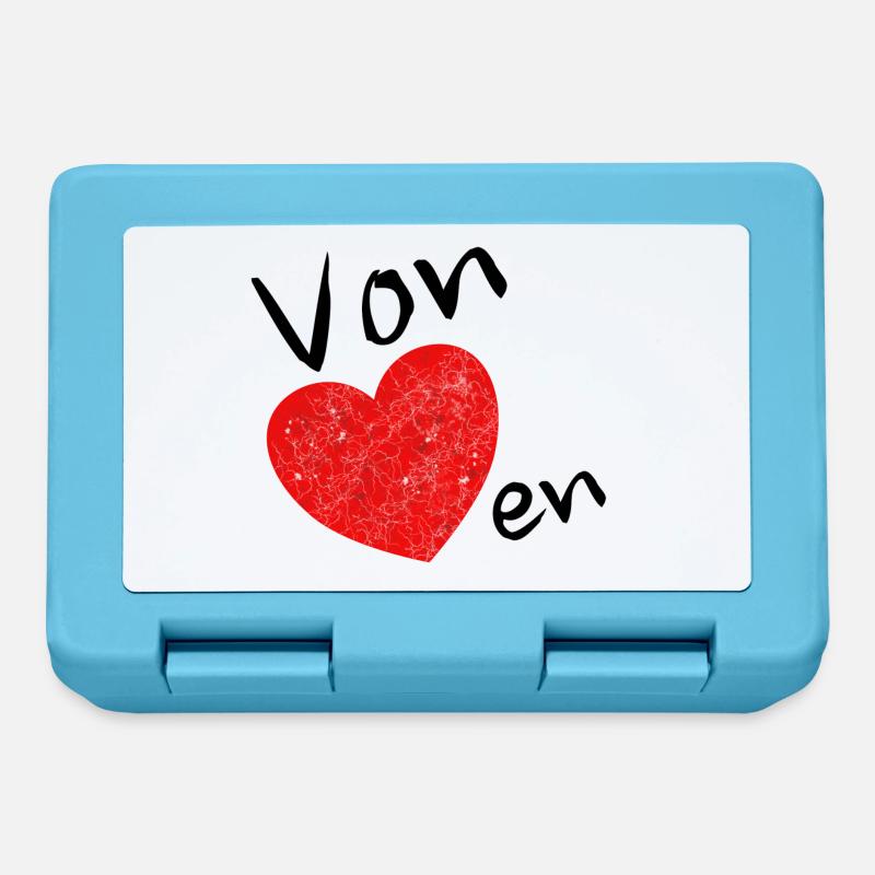 von Herzen - Brotdose - Saphirblau