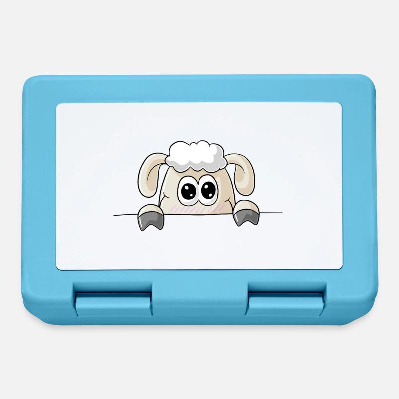 Sheep comic - Lunchbox - sapphire blue