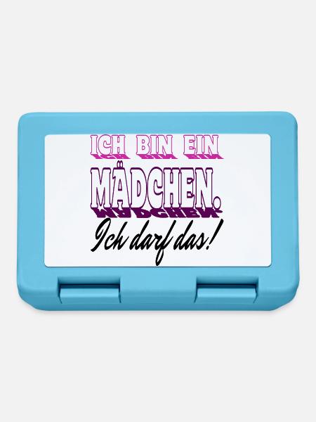 Mädchen Frau Tochter Teenager Ich darf das! - Brotdose - Saphirblau