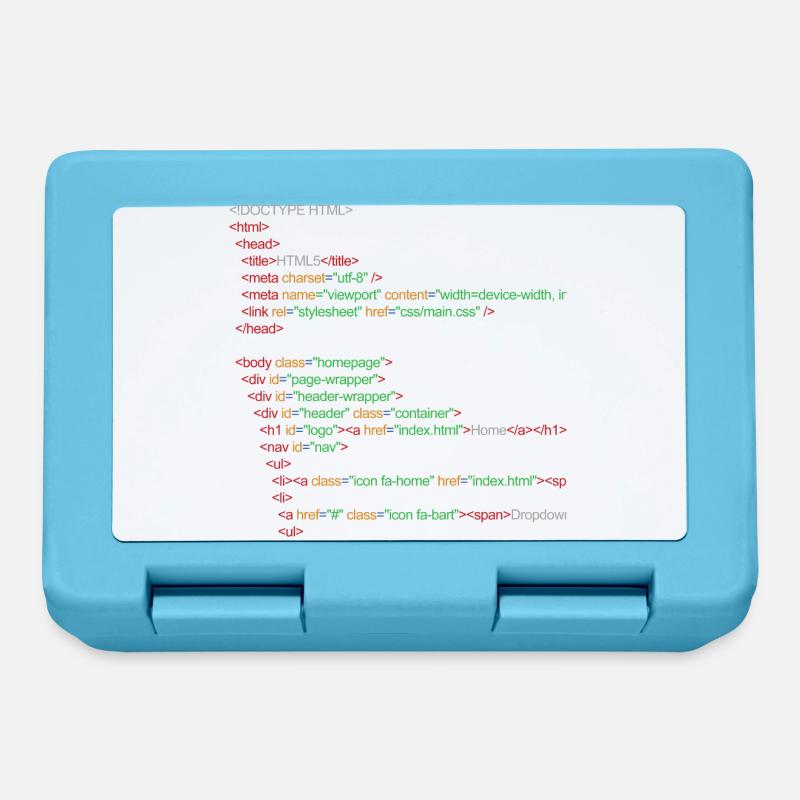 Code HTML5 - Boîte à goûter - bleu saphir