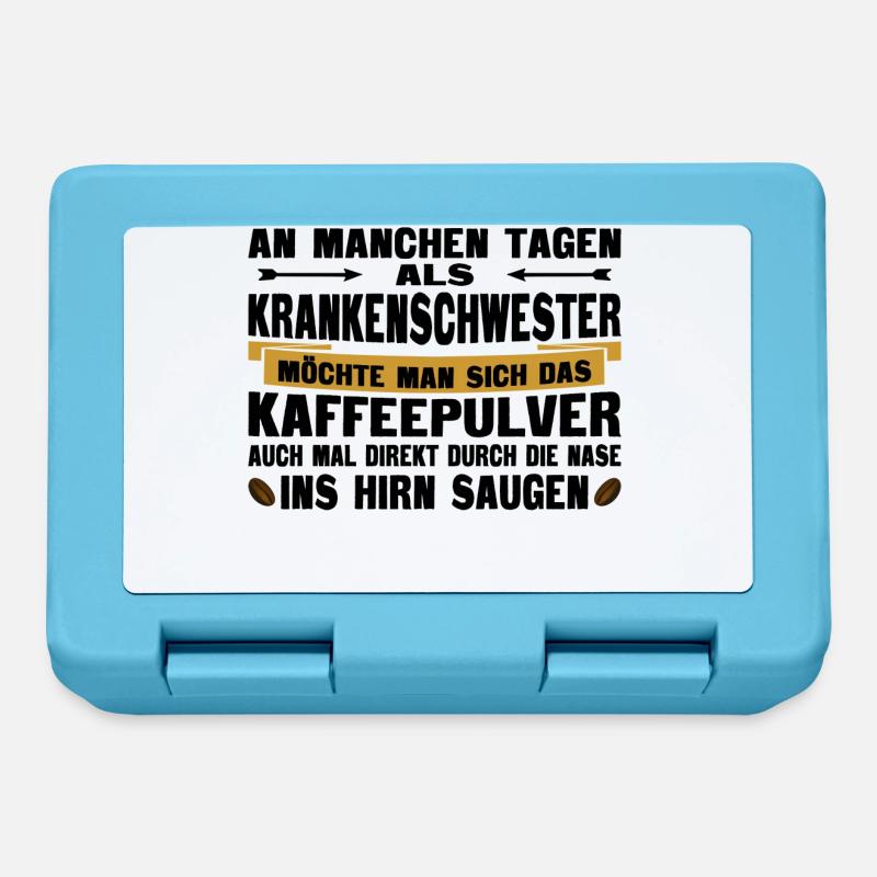 Krankenschwester Kaffeetasse - Brotdose - Saphirblau