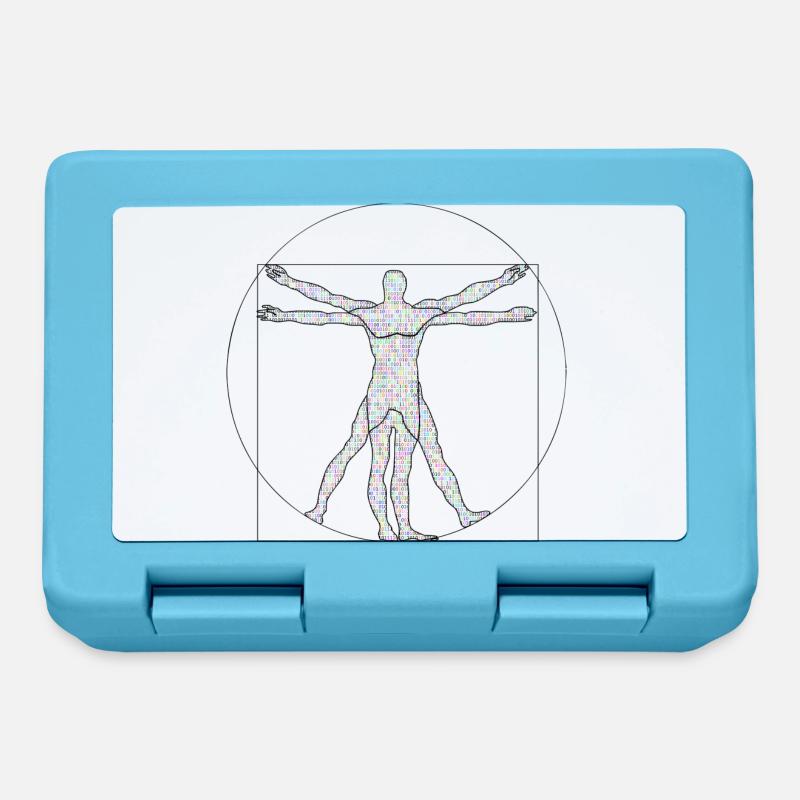 Da Vinci Programmierer Geschenkidee - Brotdose - Saphirblau