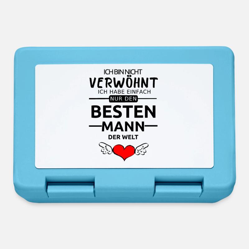 Bester Mann der Welt Valentinstag Geschenk Liebe - Brotdose - Saphirblau