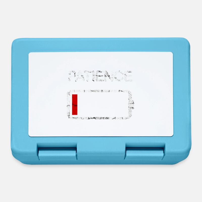 Batterie vide Patience brossé - Boîte à goûter - bleu saphir