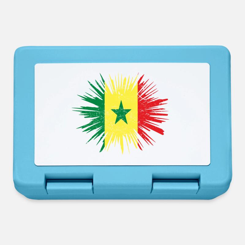 Gift Splatter Land Roots Senegal - Lunchbox - sapphire blue