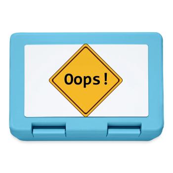 error, oops !, customizable - Lunchbox - sapphire blue - Front
