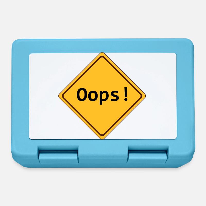 error, oops!, anpassbar - Brotdose - Saphirblau