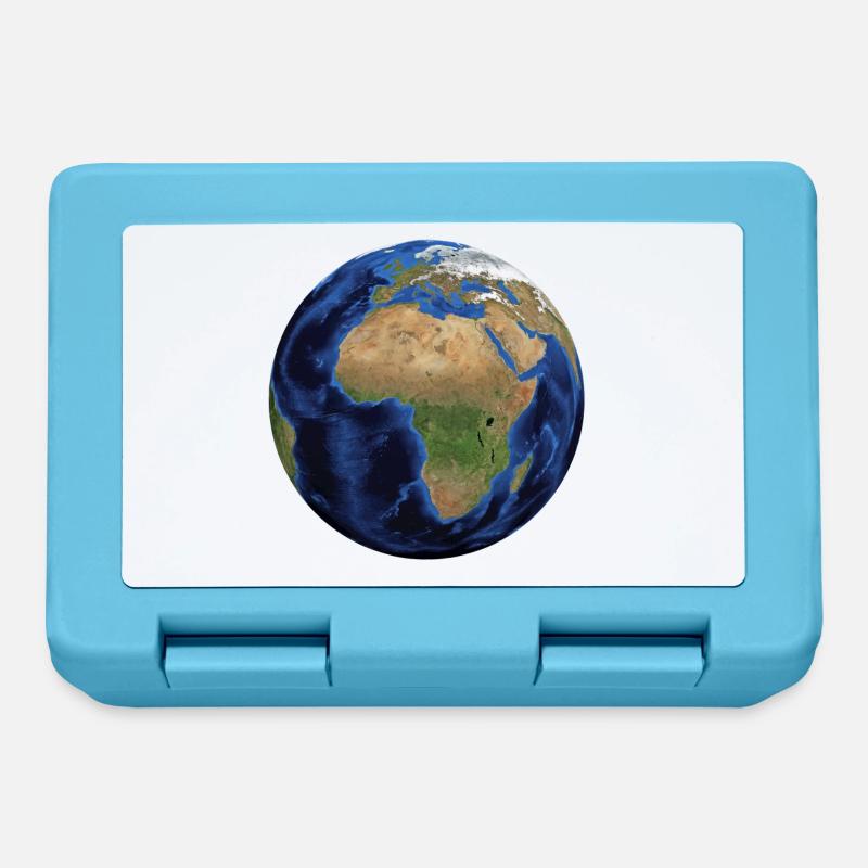 Globe du monde - Boîte à goûter - bleu saphir